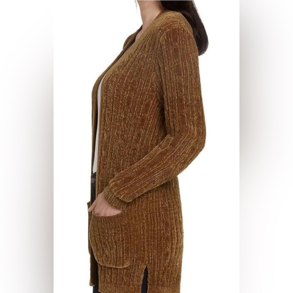 New Matty M Cardigan Size XXL Long sleeves Brown - Picture 2 of 12
